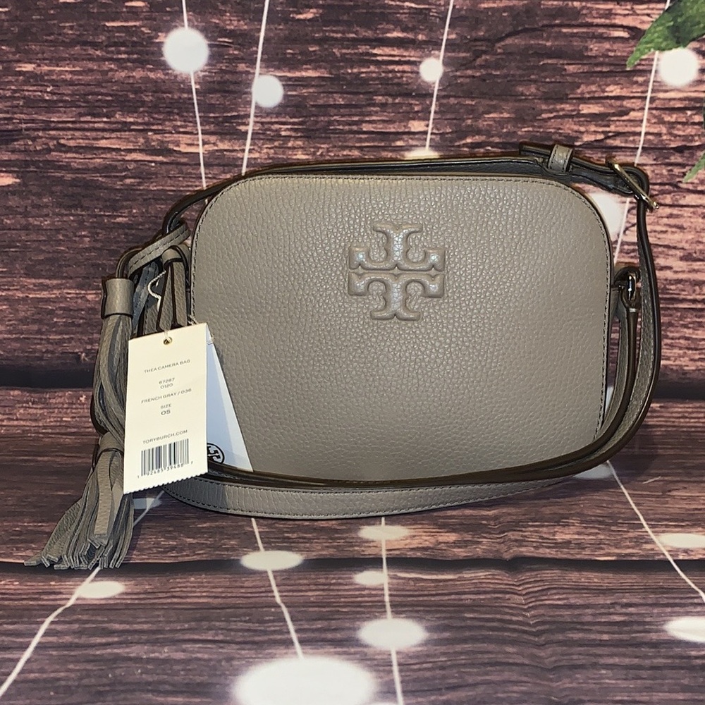TORY BURCH THEA FRENCH GREY CAMERA CROSSBODY - Picture 10 of 10